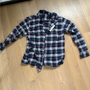 Plaid Button-Up Shirt